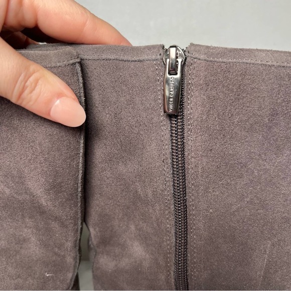 Vince Camuto Grey Suede Mid-Calf Boots - Picture 6 of 10